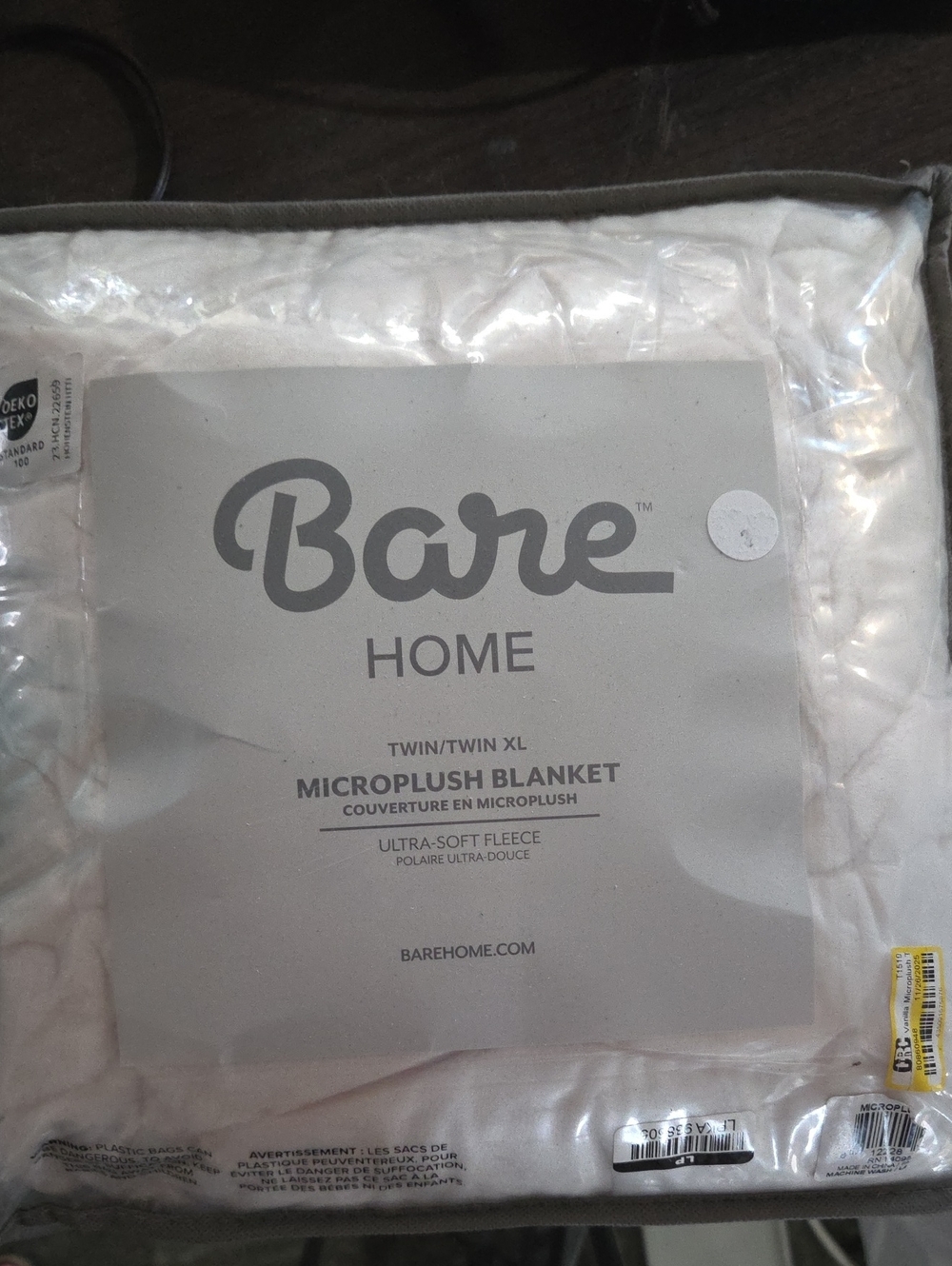 Bare Home White Microplush Blanket - Twin/Twin XL